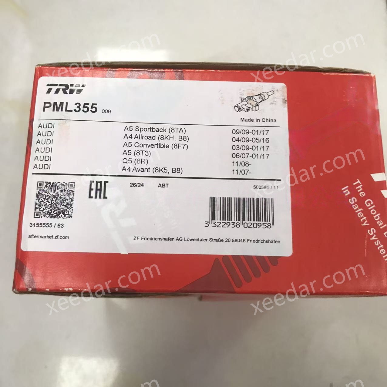 TRW 8K0611021 Brake Master Cylinder for Audi A8 (D4)